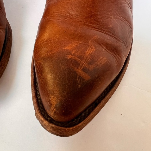 Frye Leather Booties "Billy Shootie” Chestnut color Size 10 - Picture 8 of 14